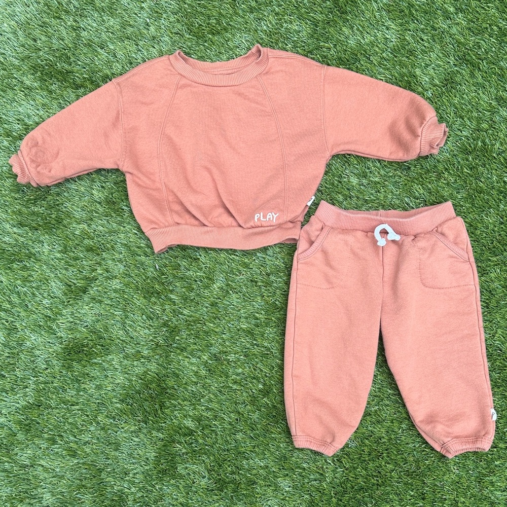 Toddler burnt orange Sweatshirt and Jogger Set